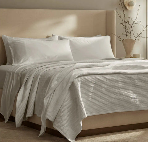 Signature Textured Stitch Quilt White