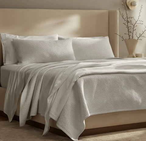 Signature Textured Stitch Quilted Sham White