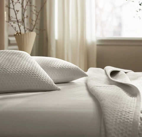 Signature Textured Stitch Quilted Sham White
