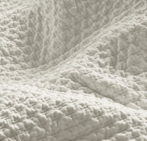 Signature Textured Stitch Quilt White