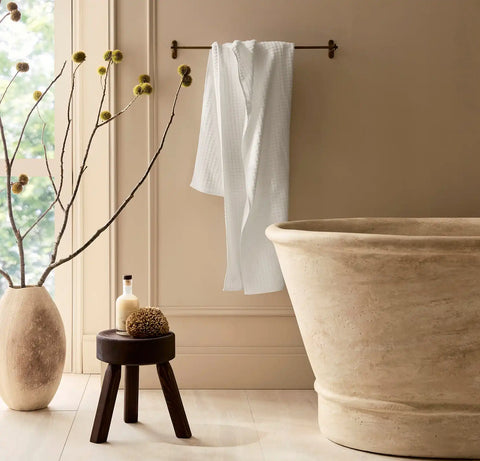 Turkish Waffle Bath Towel White