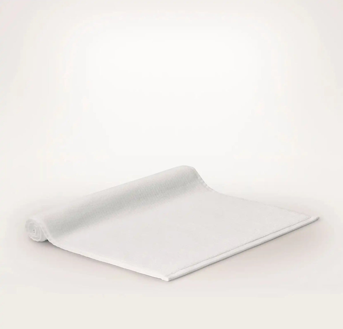 Turkish Ribbed Bath Mat White