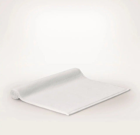 Turkish Ribbed Bath Mat White