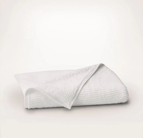 Turkish Ribbed Bath Towel White