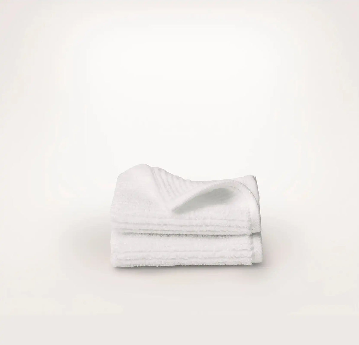 Turkish Ribbed Washcloths (Pair) White