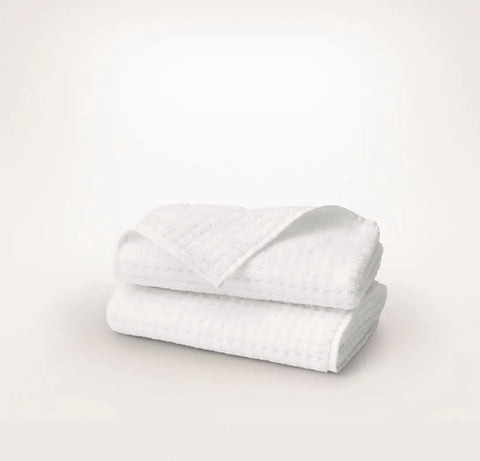Turkish Waffle Hand Towels (Pair) White
