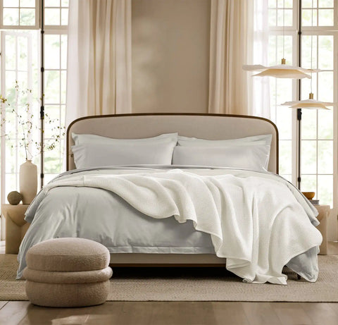 Waffle Bed Blanket White