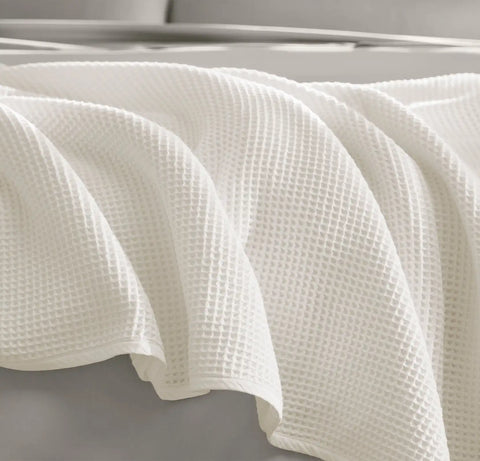 Waffle Fabric Swatch White