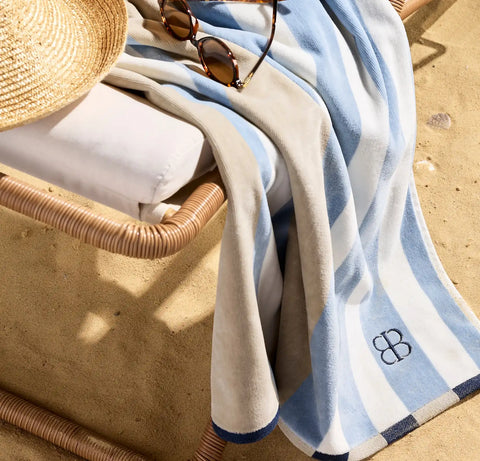 The Beach Towel Hydrangea Harbor Stripe