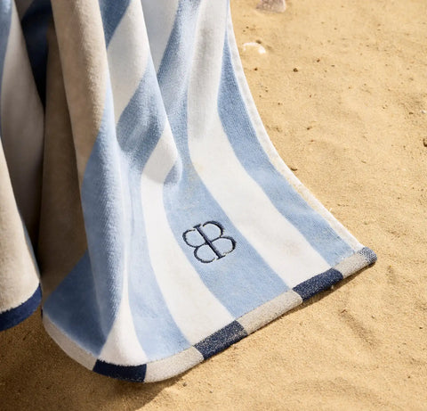 The Beach Towel Hydrangea Harbor Stripe