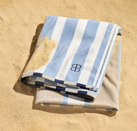 The Beach Towel Hydrangea Harbor Stripe