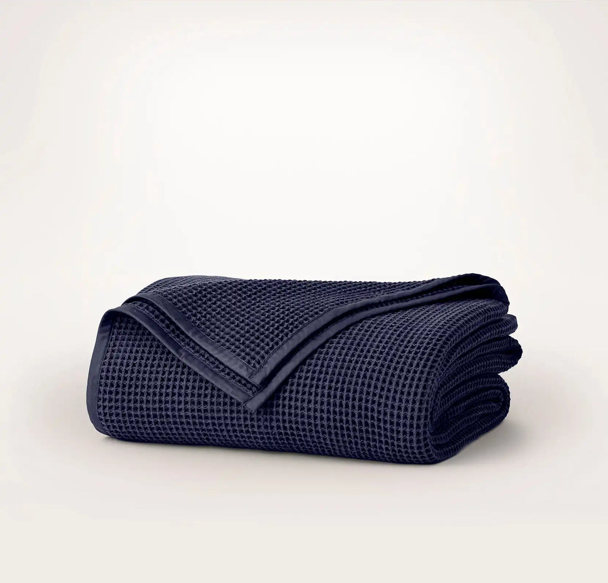 Waffle Bed Blanket Coastal Navy