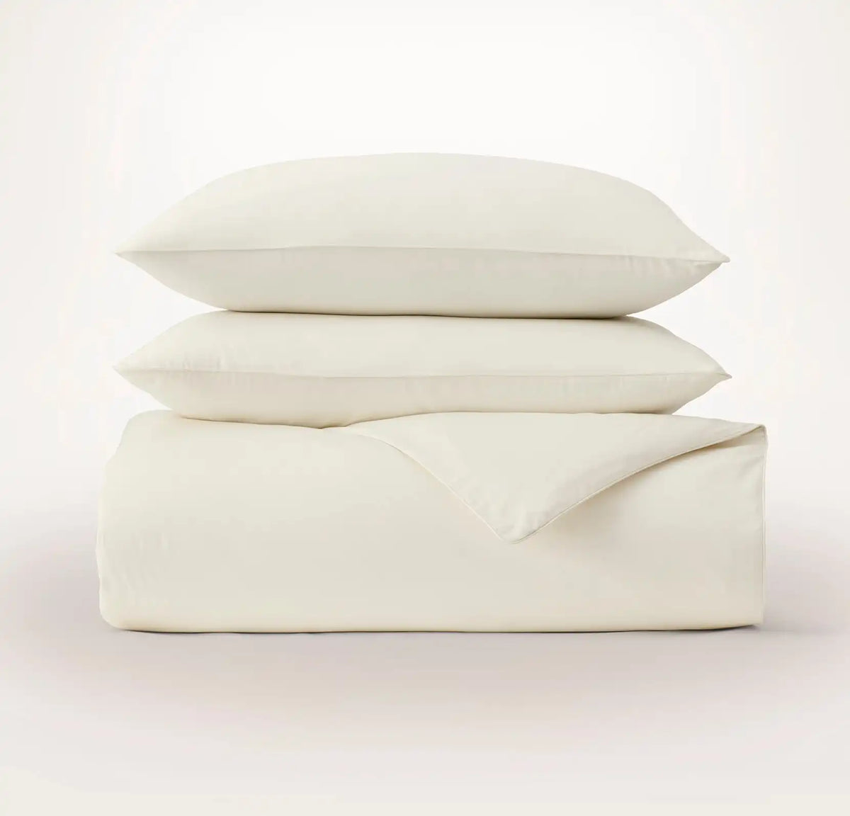Signature Embellished Duvet Set Cream/Cream Piped Edge