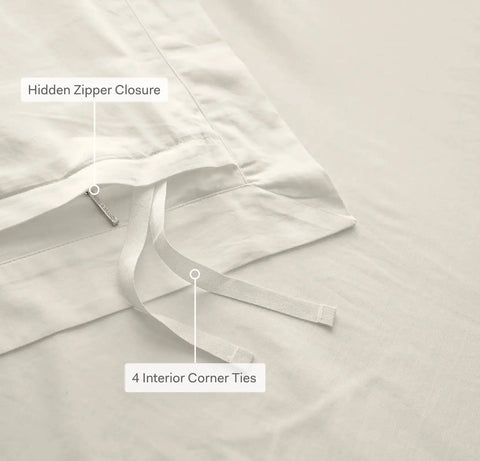 Signature Hemmed Duvet Set Camel