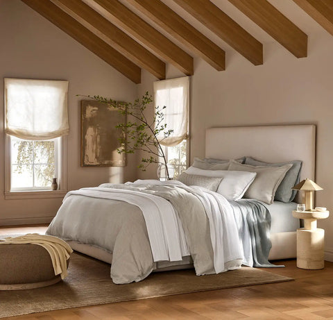 Linen Duvet Set Melange Natural