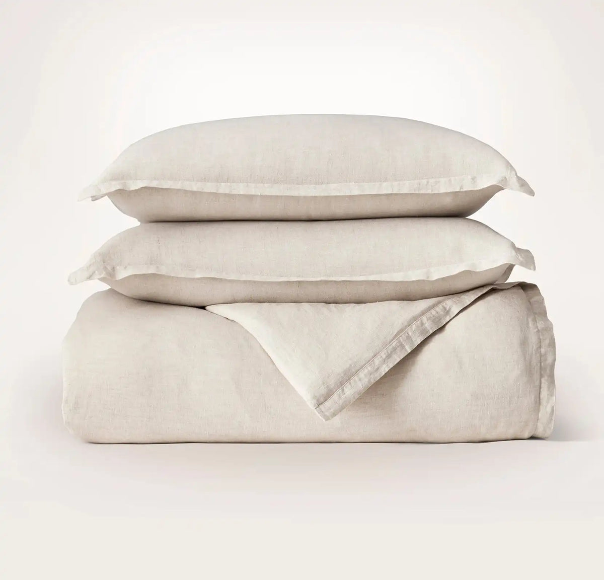 Linen Duvet Set Melange Natural