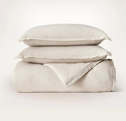 Linen Duvet Set Melange Natural