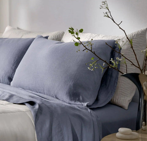Linen Pillowcase Set Melange Bay