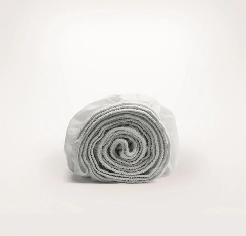 Percale Hemmed Fitted Sheet Mist