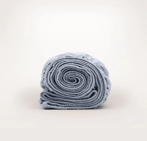 Percale Hemmed Fitted Sheet Hydrangea