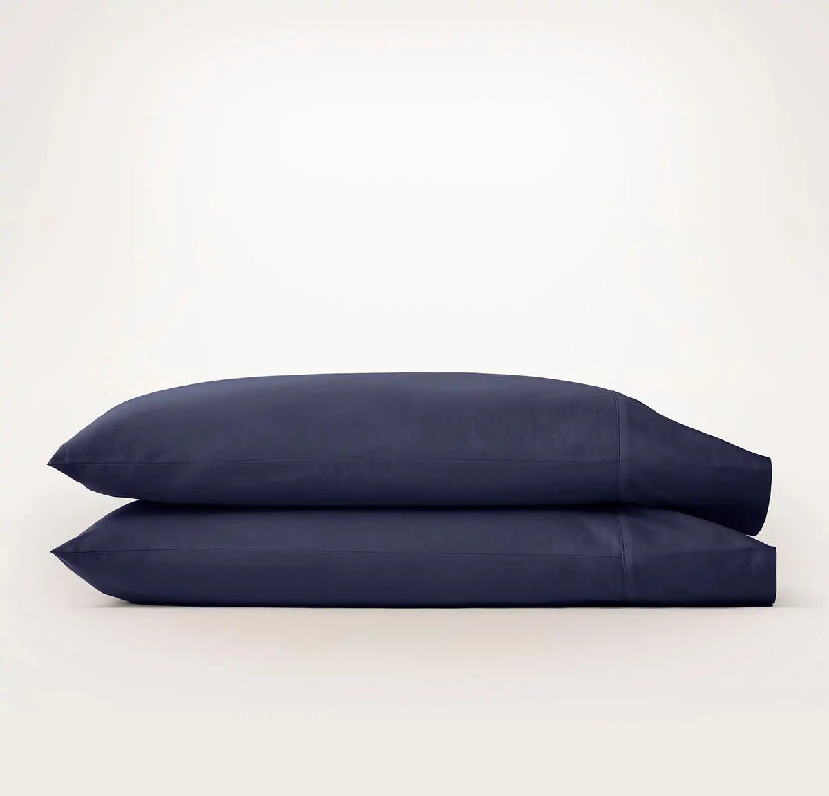 Percale Hemmed Pillowcase Set Coastal Navy