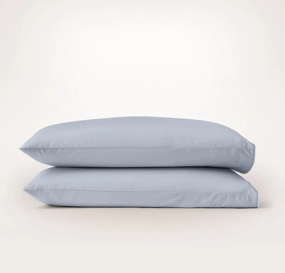 Percale Embellished Pillowcase Set Hydrangea/White Piped Edge