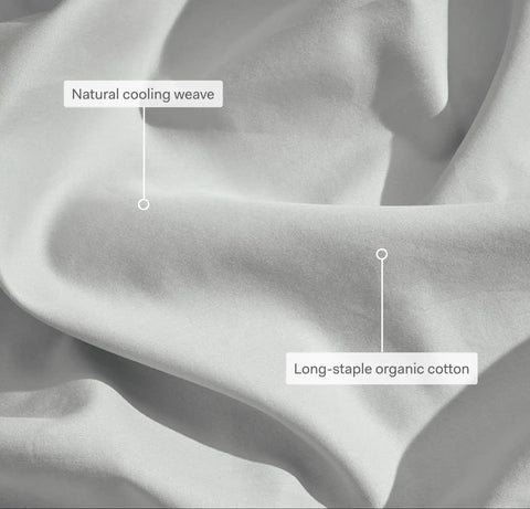 Percale Hemmed Sheet Set White/Oak Simple Stripe