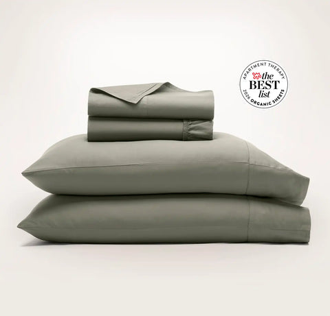 Percale Hemmed Sheet Set Juniper