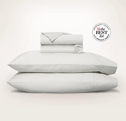 Percale Hemmed Sheet Set Mist