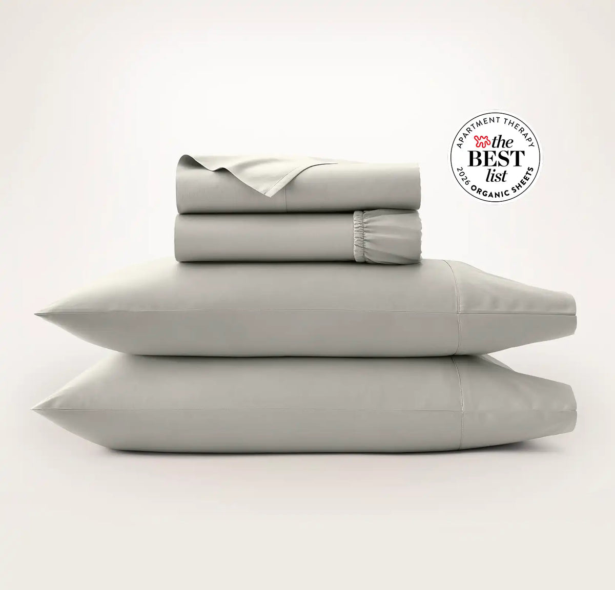 Percale Hemmed Sheet Set Pewter