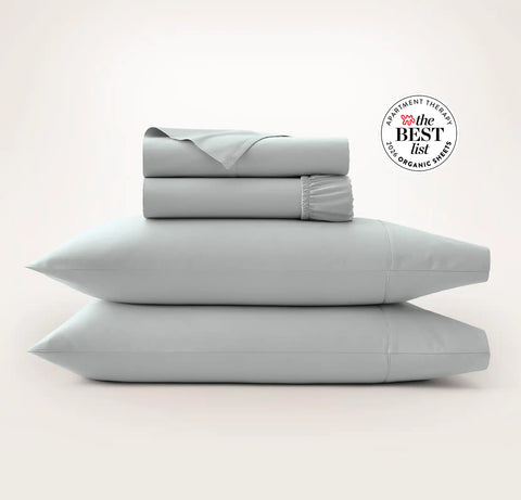 Percale Hemmed Sheet Set Shore