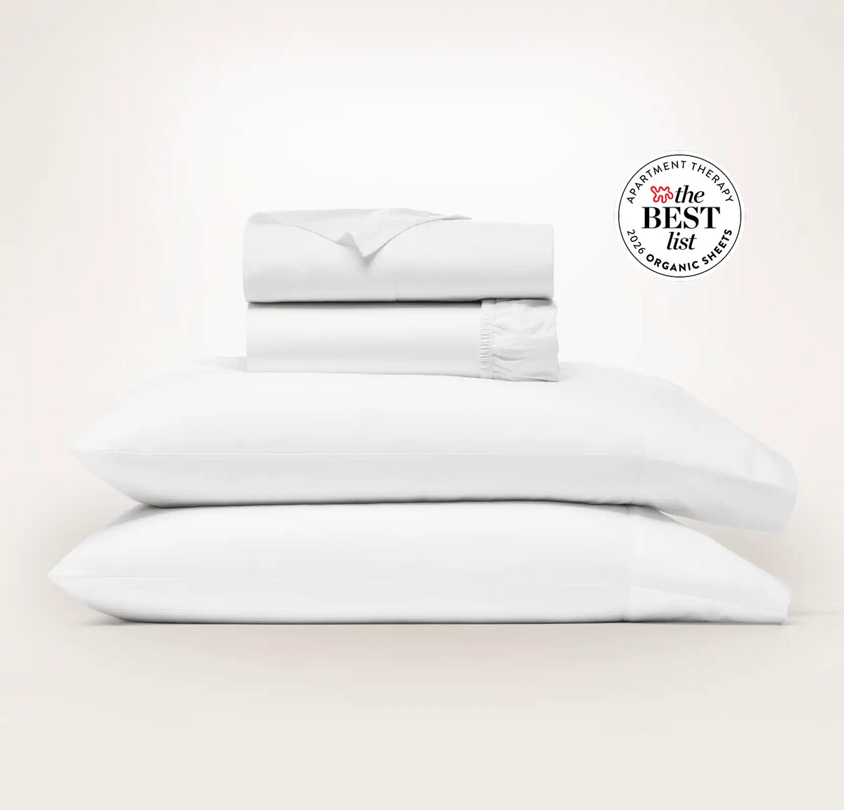 Percale Hemmed Sheet Set White