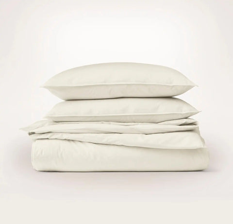 Percale Vintage Washed Duvet Set Vintage Cream