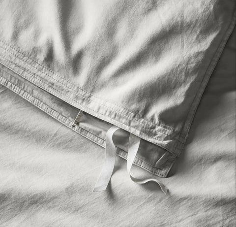 Percale Vintage Washed Duvet Set Vintage Mist