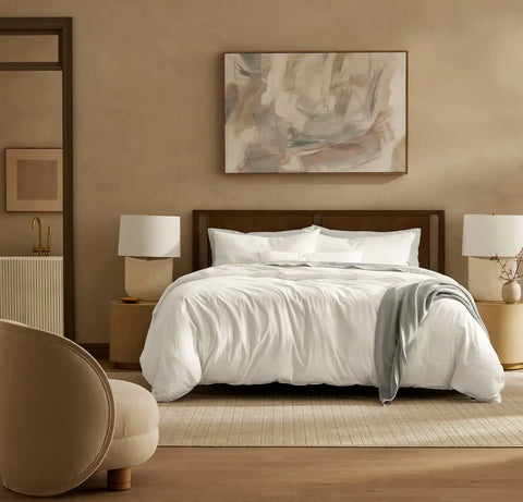 Percale Vintage Washed Duvet Set Vintage White