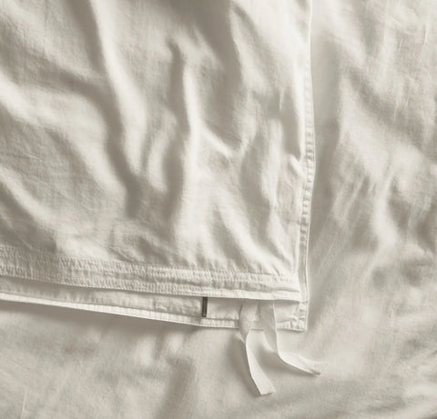 Percale Vintage Washed Duvet Set Vintage White