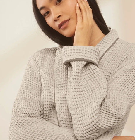 Waffle Robe Pewter/Stone