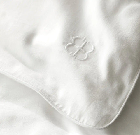 Signature Embellished Duvet Set White/White Piped Edge