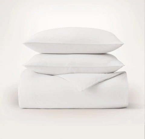 Signature Embellished Duvet Set White/White Piped Edge