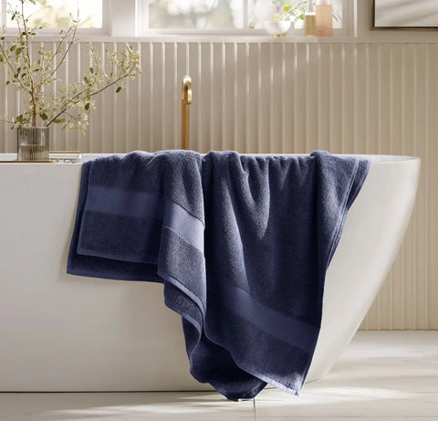 Plush Bath Sheet Coastal Navy