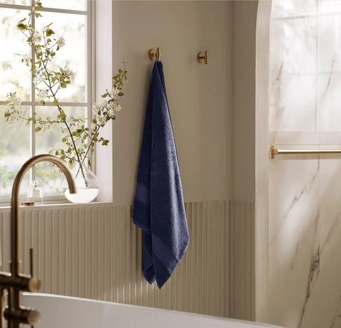 Plush Bath Towel Coastal Navy