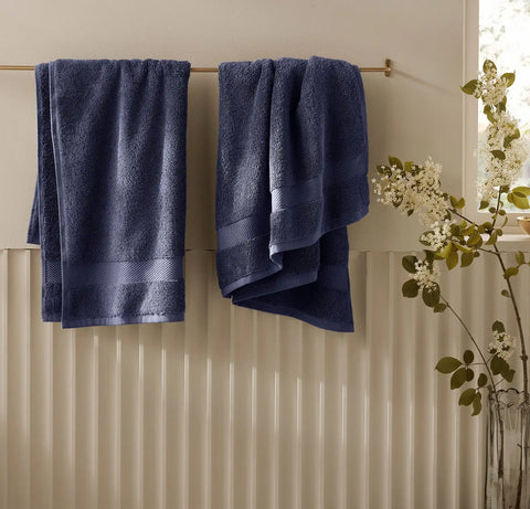 Plush Hand Towels (Pair) Coastal Navy