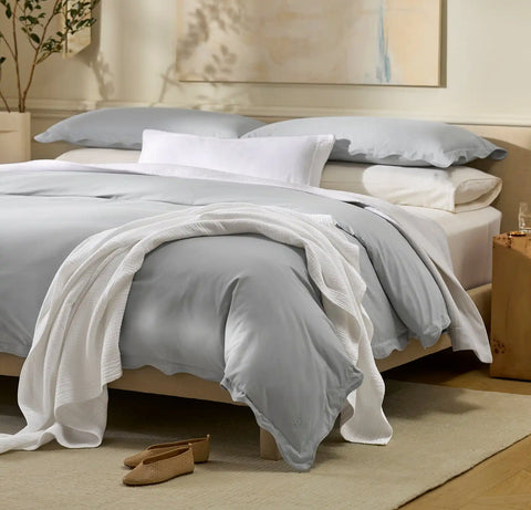 Signature Embellished Duvet Set Shore/Shore Curved Edge