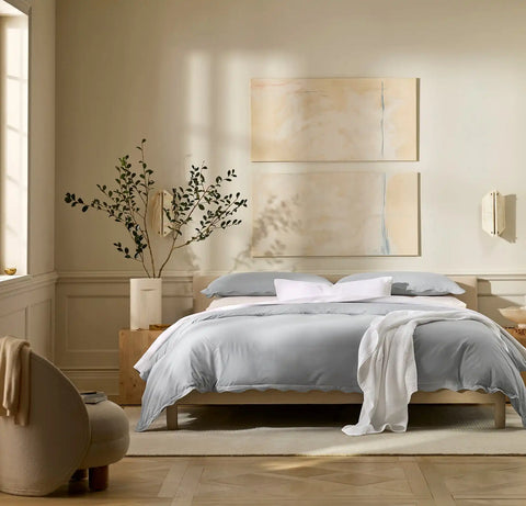 Signature Embellished Duvet Set Shore/Shore Curved Edge