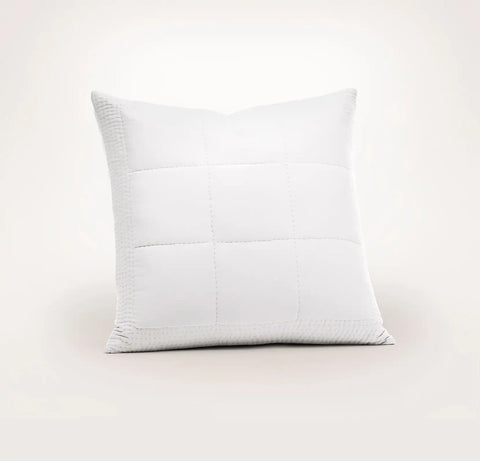 Signature Handstitched Quilted Sham White