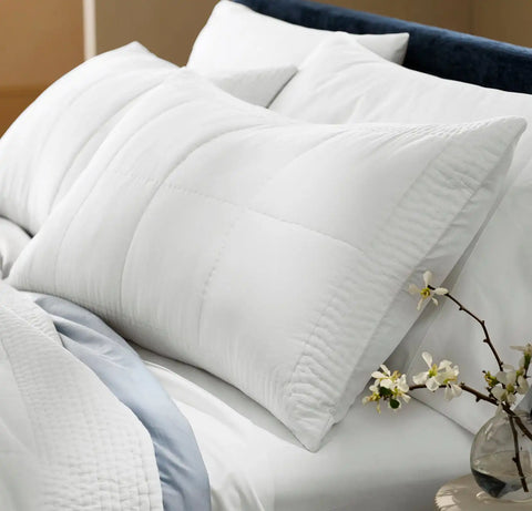 Signature Handstitched Quilted Sham White