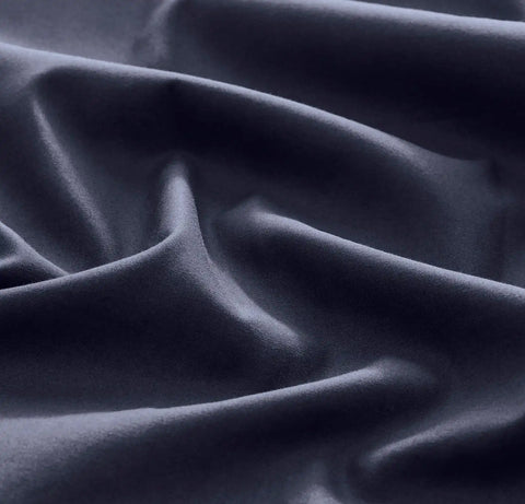 Percale Hemmed Fabric Swatch Coastal Navy