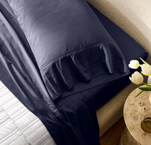 Signature Hemmed Sheet Set Coastal Navy