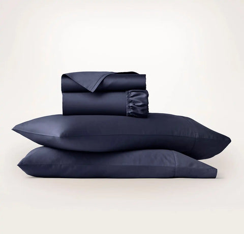 Signature Hemmed Sheet Set Coastal Navy