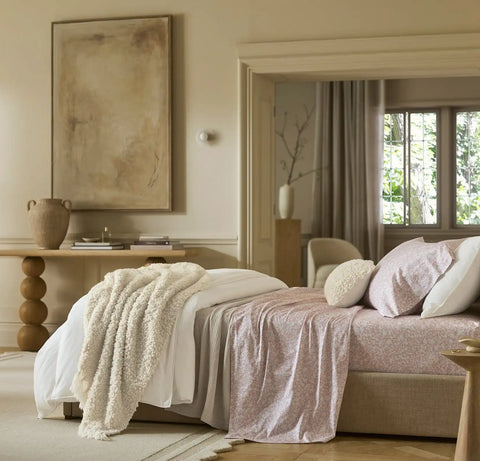 Signature Hemmed Sheet Set Dusty Rose Garden